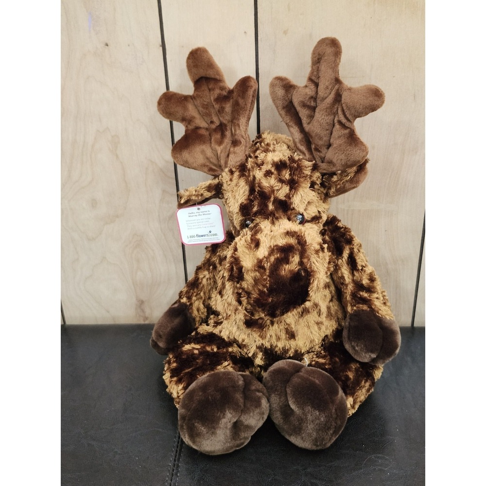 Murray the Moose Vtg Retired 1-800-flowers 20" super soft plush 1999 90s